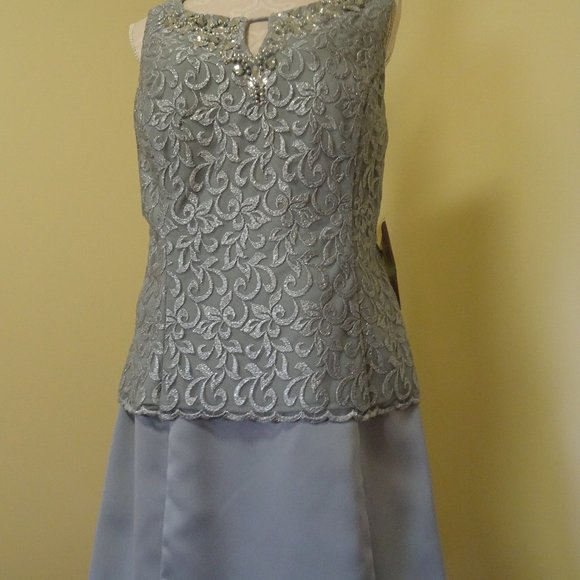 Ignite Evening Dresses & Skirts - Dusty Gray Long Formal/Prom Dress-NEW-